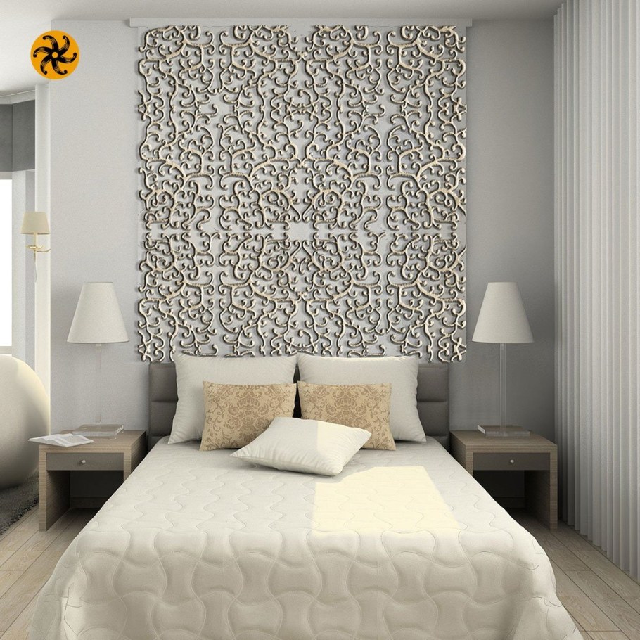 Выделение стены в спальне