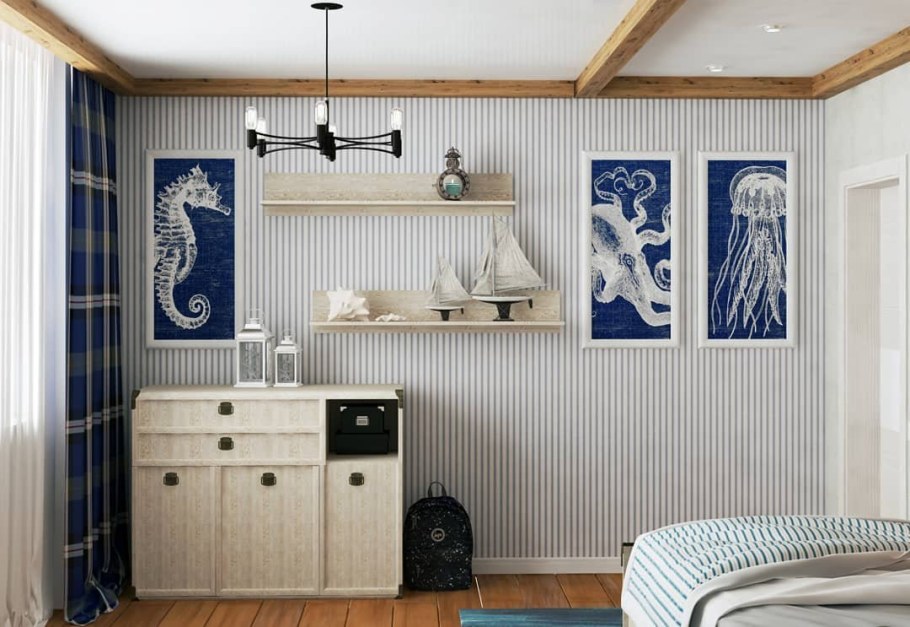 Стена в морском стиле