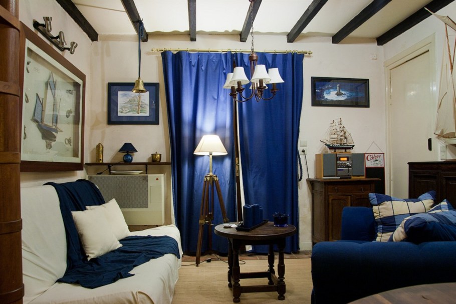 Гостиная в морском стиле