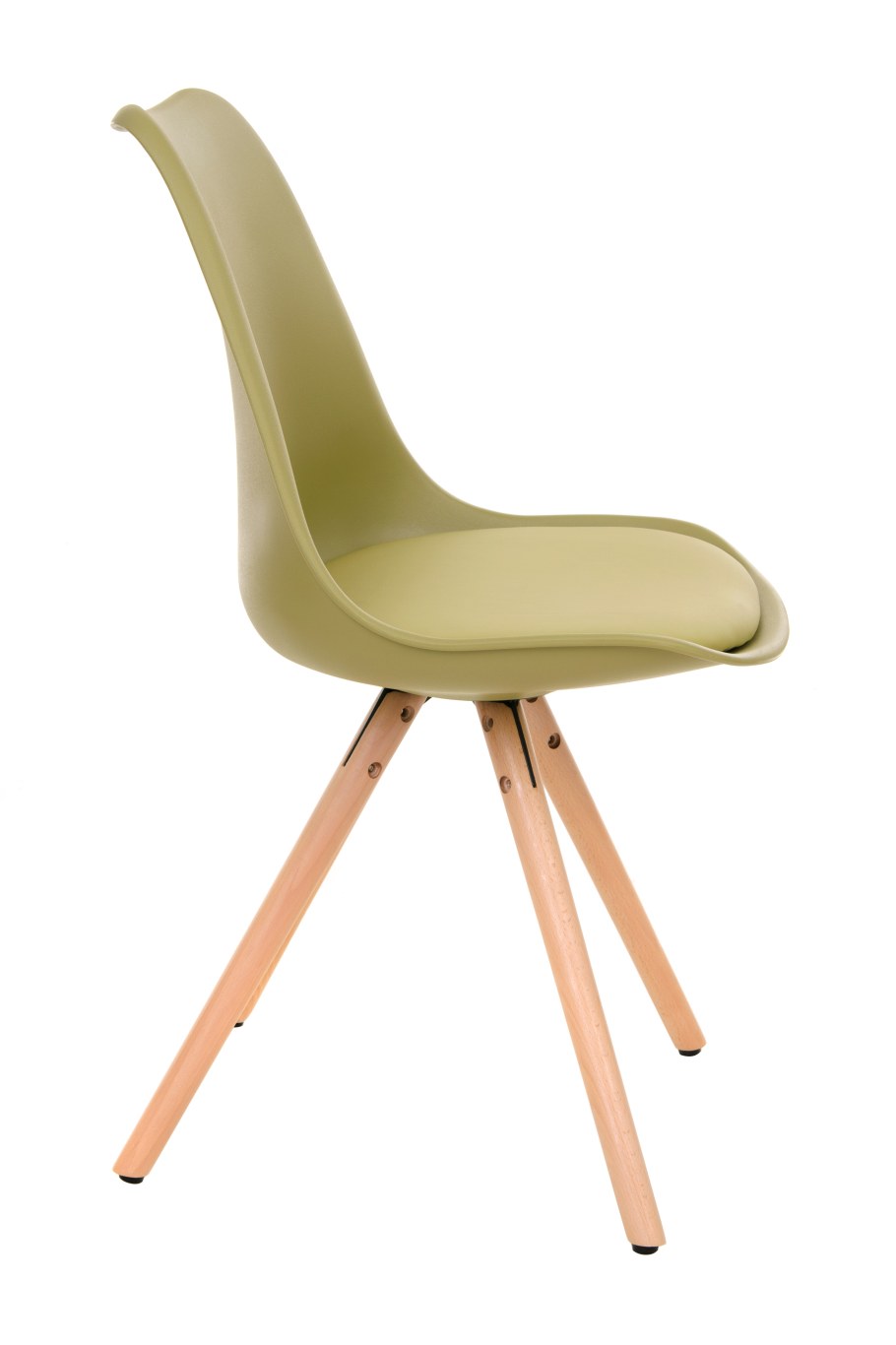 Стул оливковый с деревянными ножками