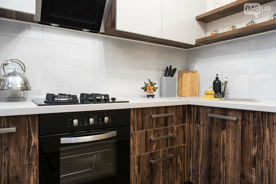 Дизайн интерьера с плиткой дуб Шато коричневый