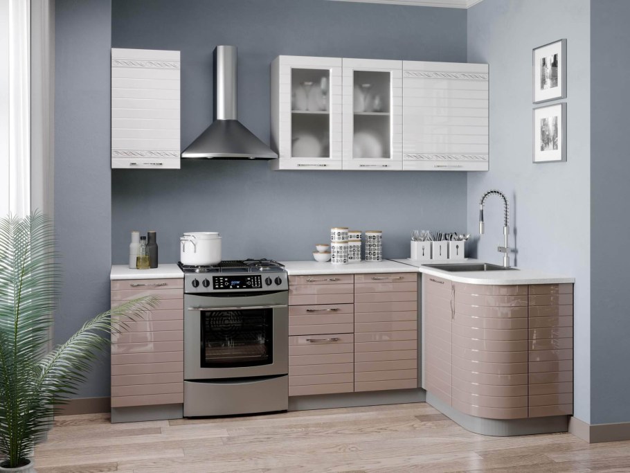 Кухня Анастасия угловая капучино