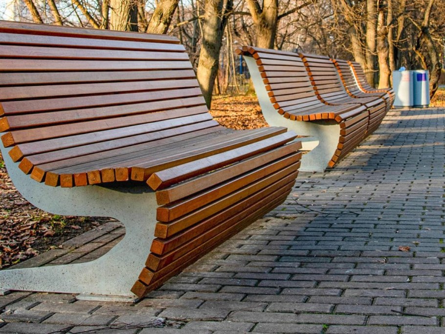 Волжский бульвар парк скамейки