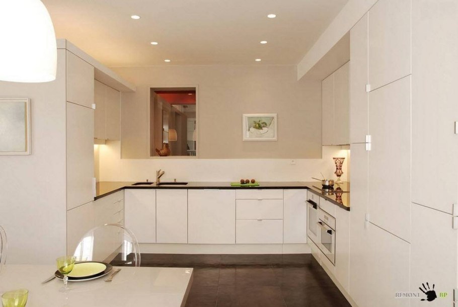 П образные кухни без окна