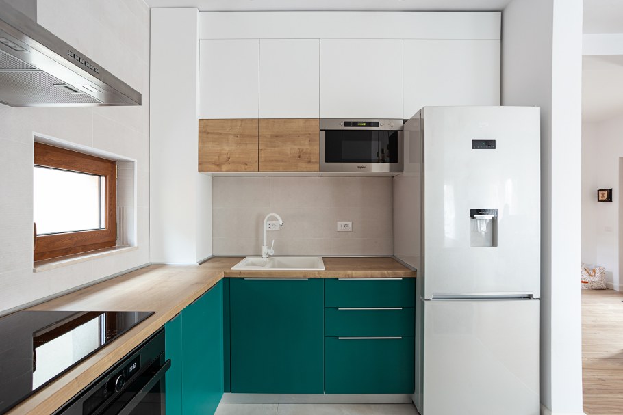 П образные кухни с холодильником