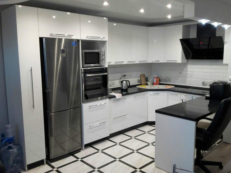 Планировка кухни буквой г