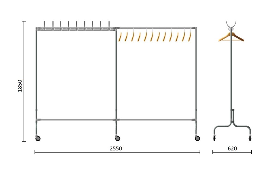 Запасные части для передвижных вешалок с крючками