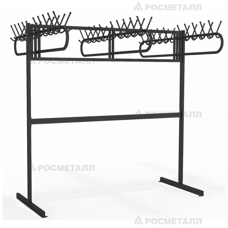 Вешалка напольная 60 крючков м/к черный арт.952.2