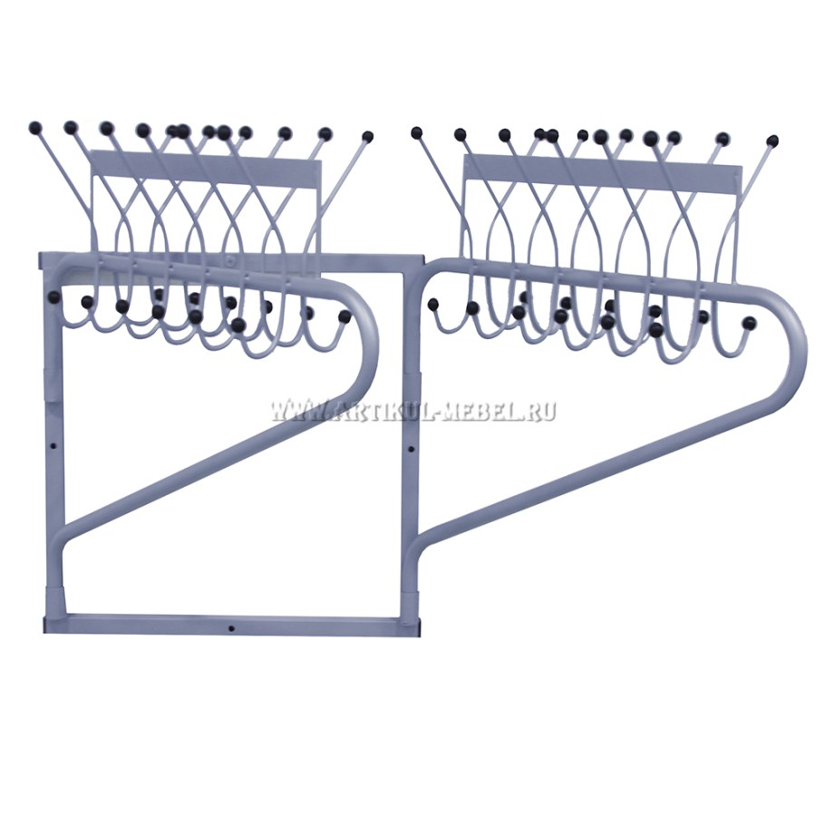 Вешалка гардеробная настенная с поворотными кронштейнами 163-02