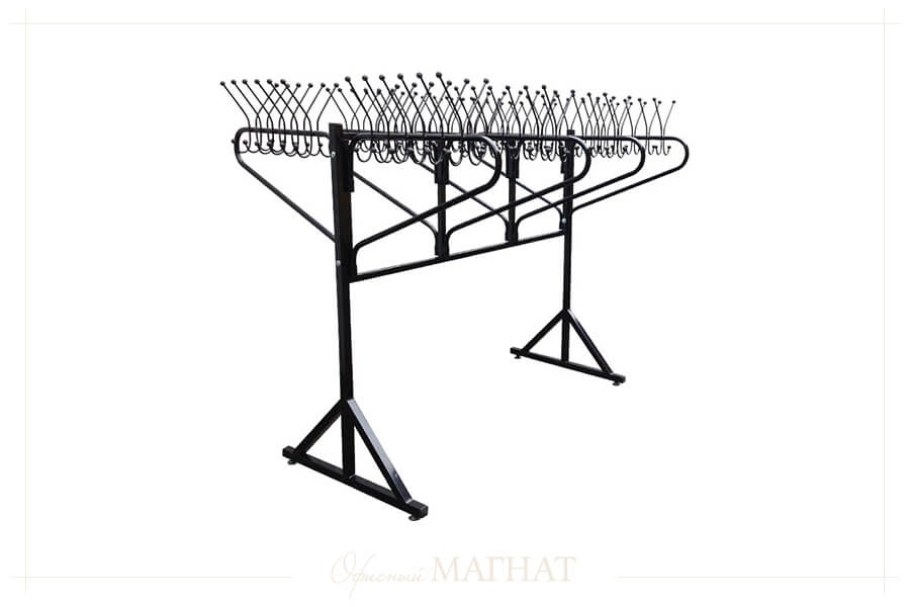 Вешалка гардеробная напольная двухпролетная м163