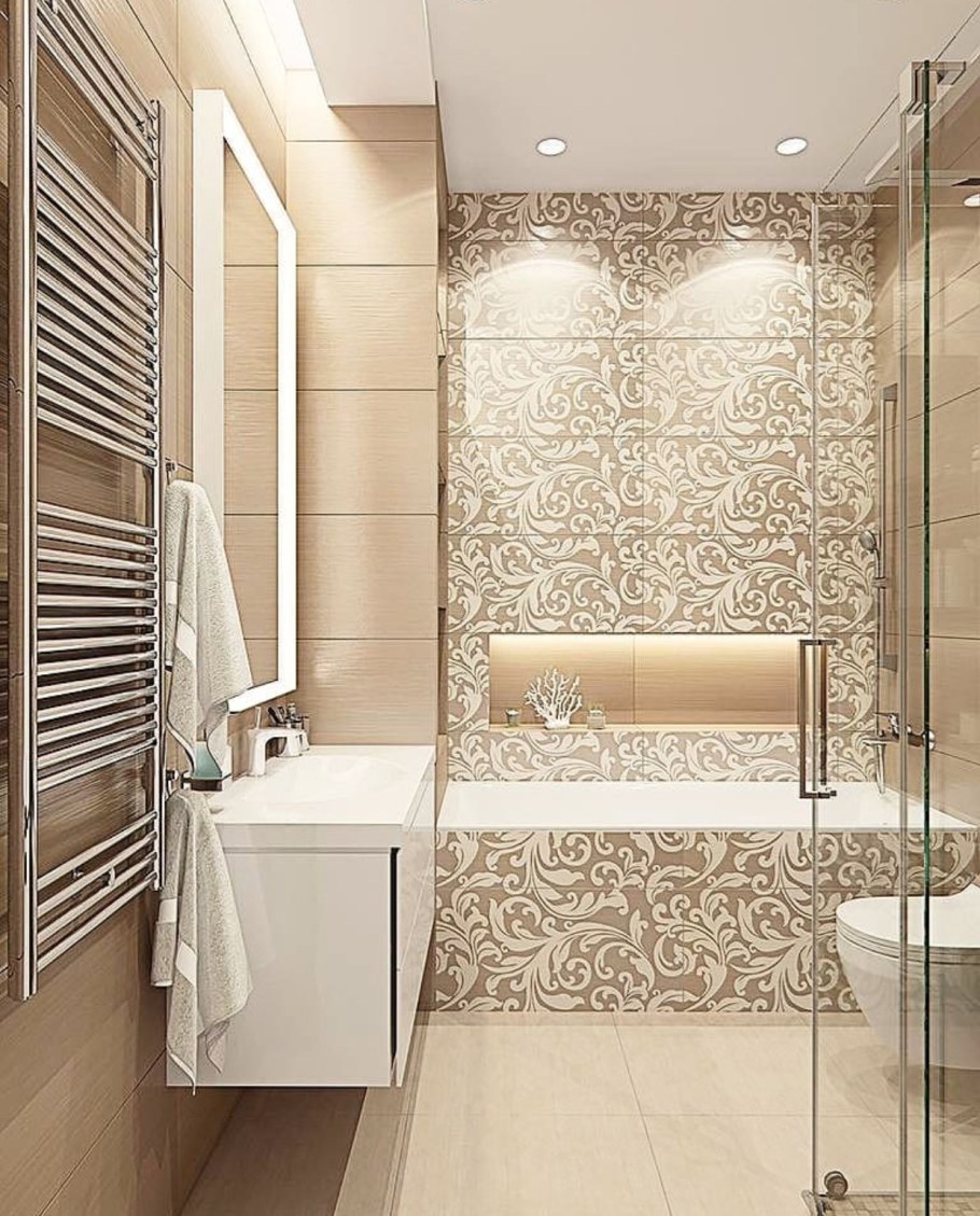 Интерьер ванной комнаты плитка