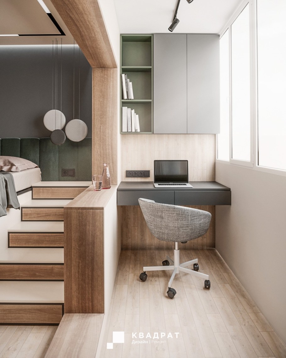 Спальня совмещенная с балконом