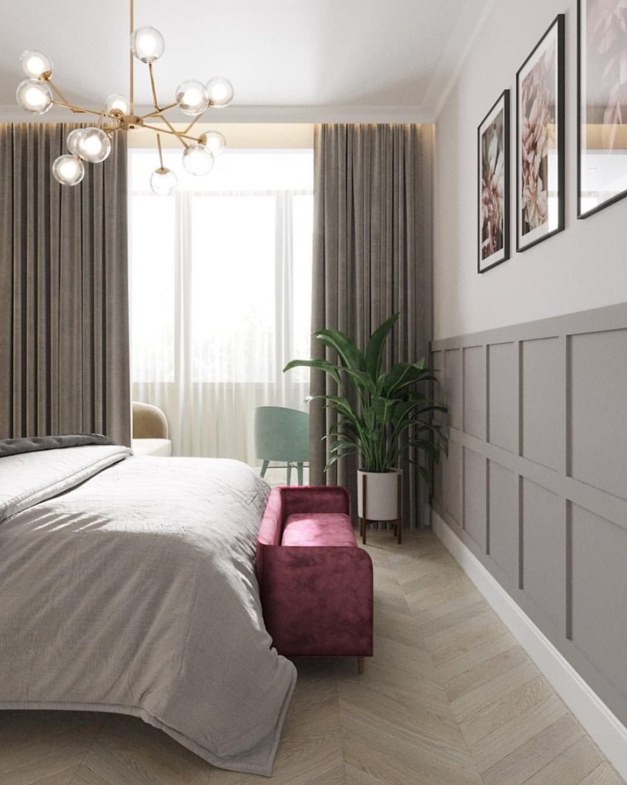 Спальня Объединенная с балконом