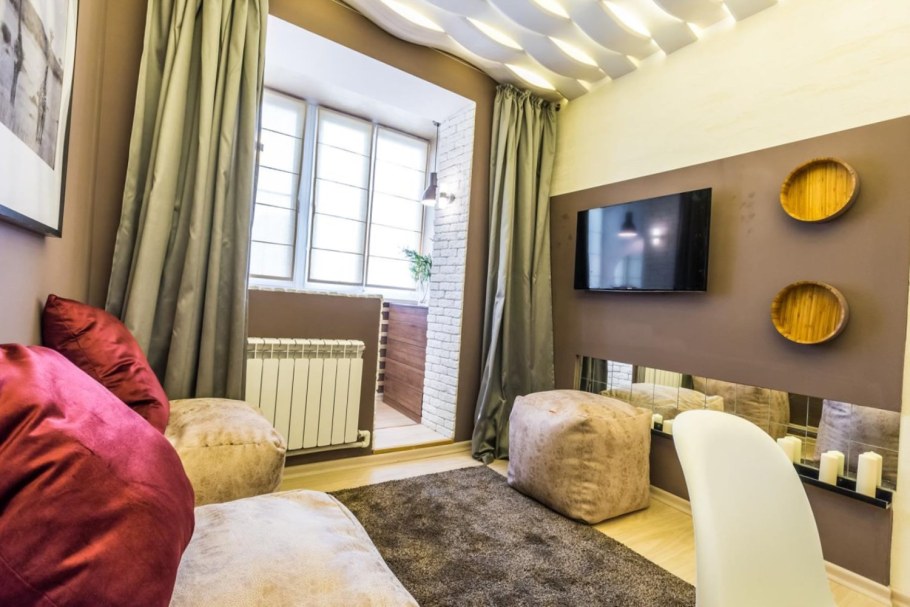 Спальня совмещенная с балконом