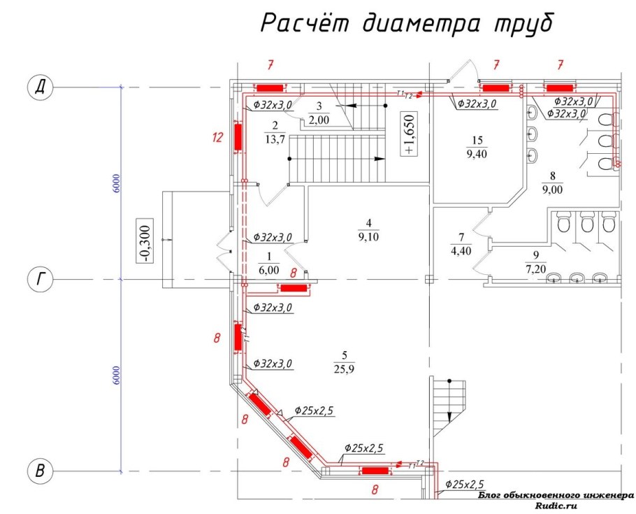 План тёплого пола чертежи