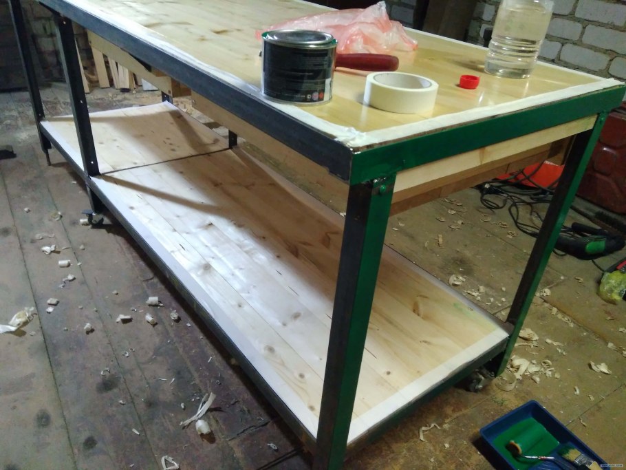 Складной верстак 1000х600 мм (оцинковка + фанера)