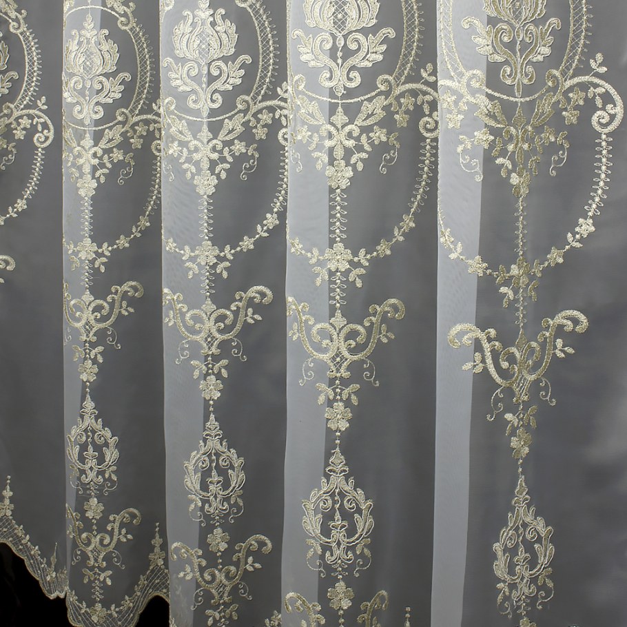 Микросетка с вышивкой высота 290 см