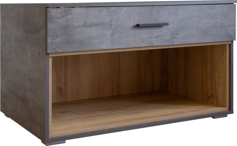 Шкаф-купе низкий дуб Аттик/ белый бриллиант 1475*430*750