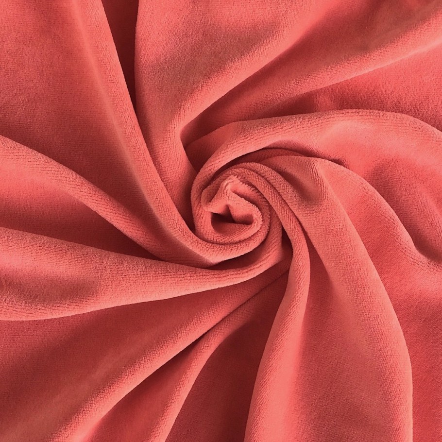 Велюр кораллового цвета