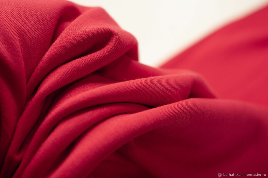 Ткань джерси красный