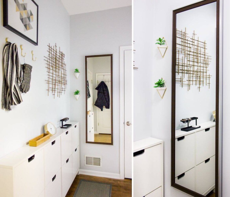 Декор маленькой прихожей