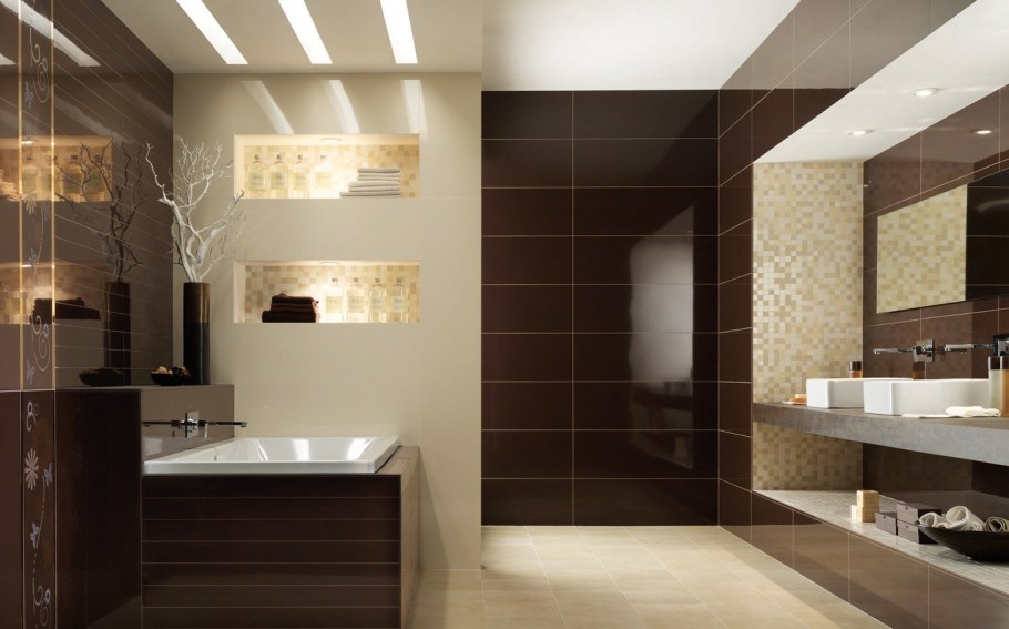 Коричневые Ванные комнаты