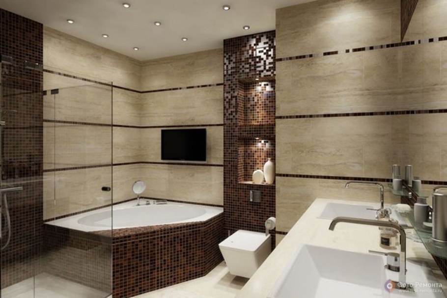 Ванная комната коричневый