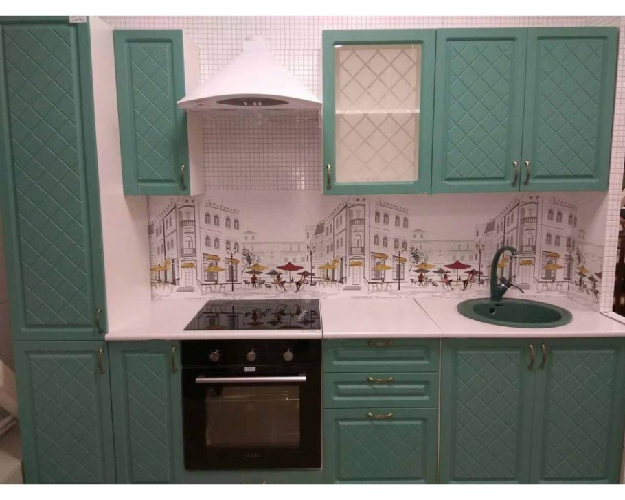 Кухня Модена бирюза Стендмебель