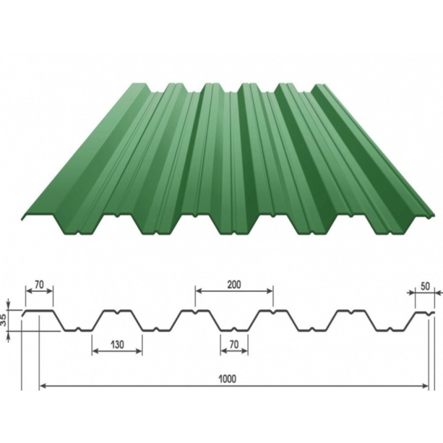 -Профлист мп20(RAL 8017)