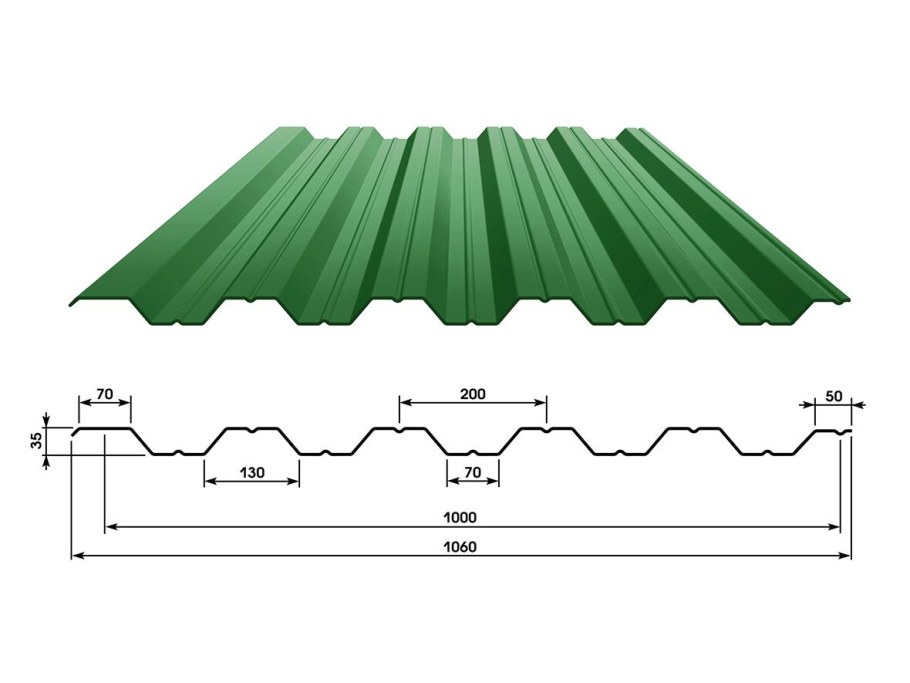Профнастил с-8 цинк 1200*2000*0.4мм {2.4/2.4/1} АЗКИФ