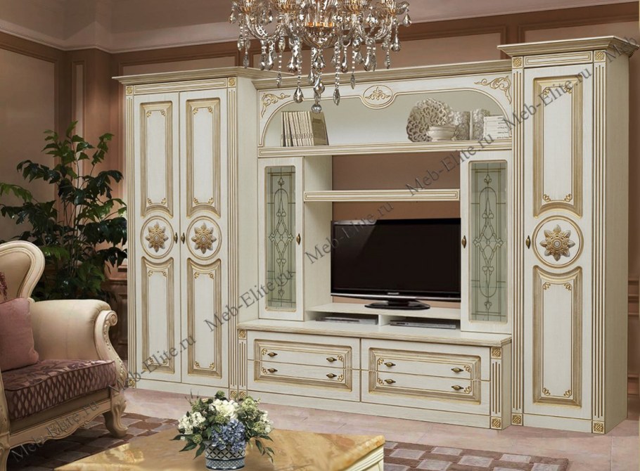 Стенка Джулия Аристократ+патина золото