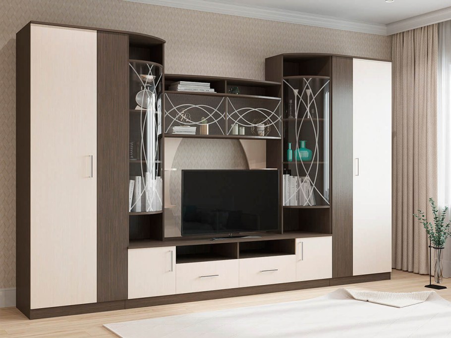 Стенка Атланта с цветами на стекле