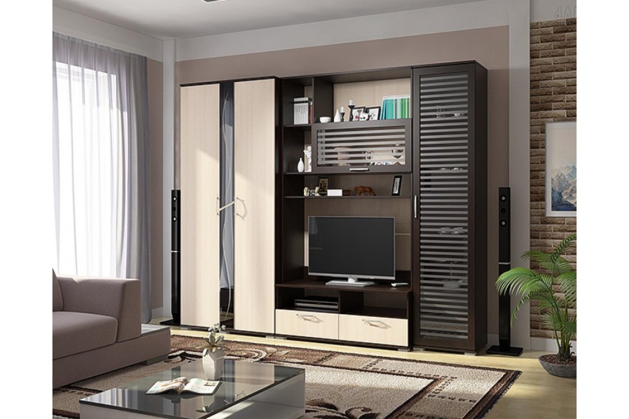 Стенка Милан модульная венге