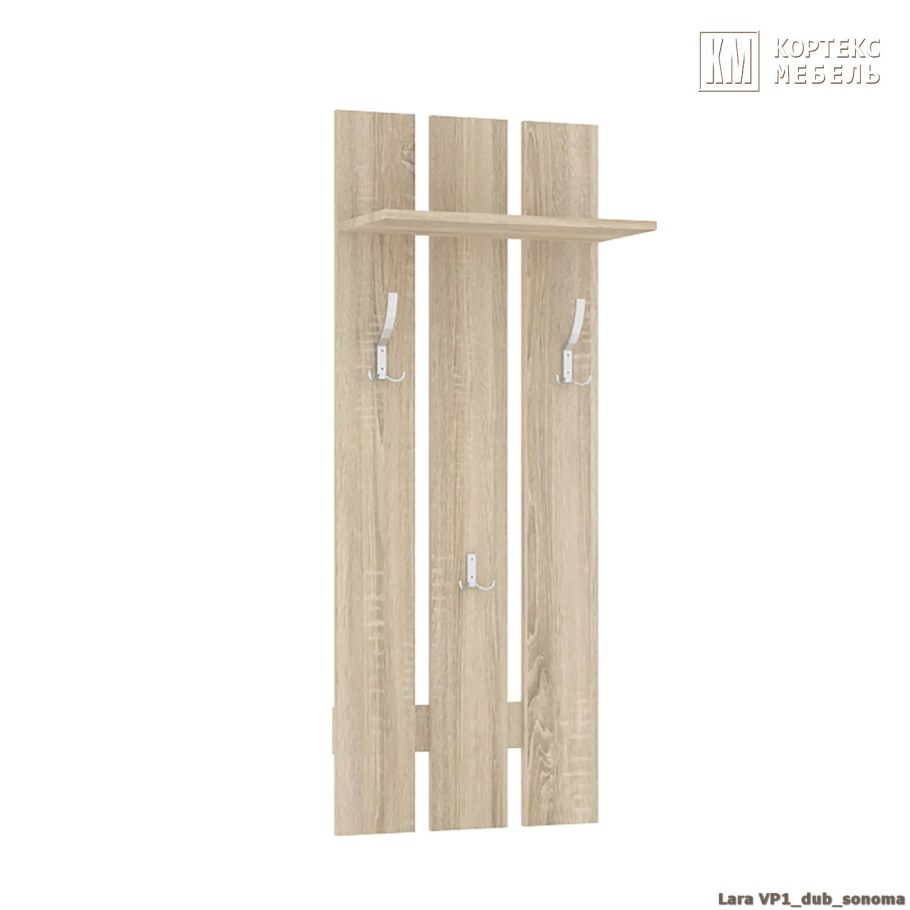 Вешалка для одежды Кортекс-мебель Лара вп2 (дуб сонома)