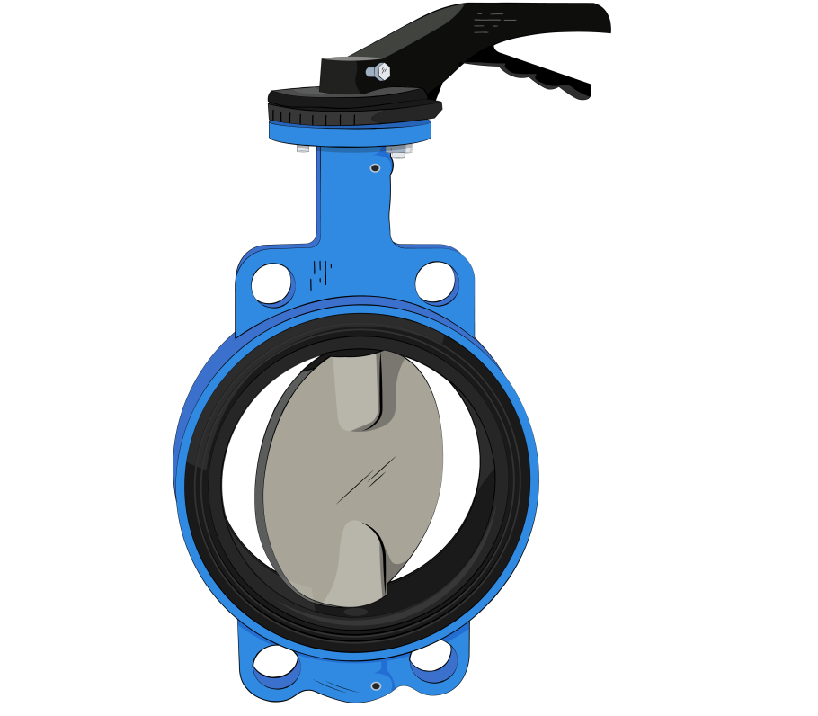 Затвор межфланцевый дисковый текофи 125 мм