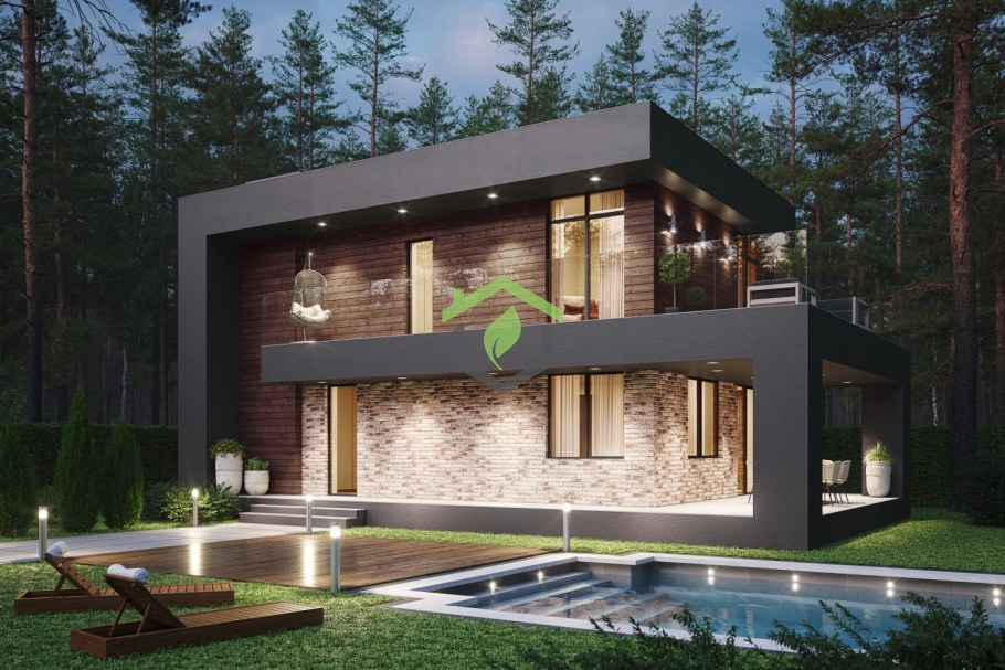 Стильные дома с плоской крышей