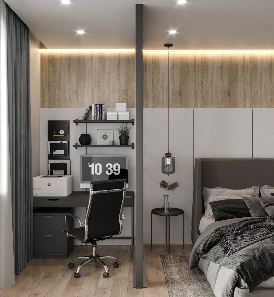 Рабочее место в спальне