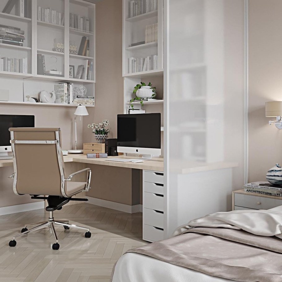 Рабочее место в спальне