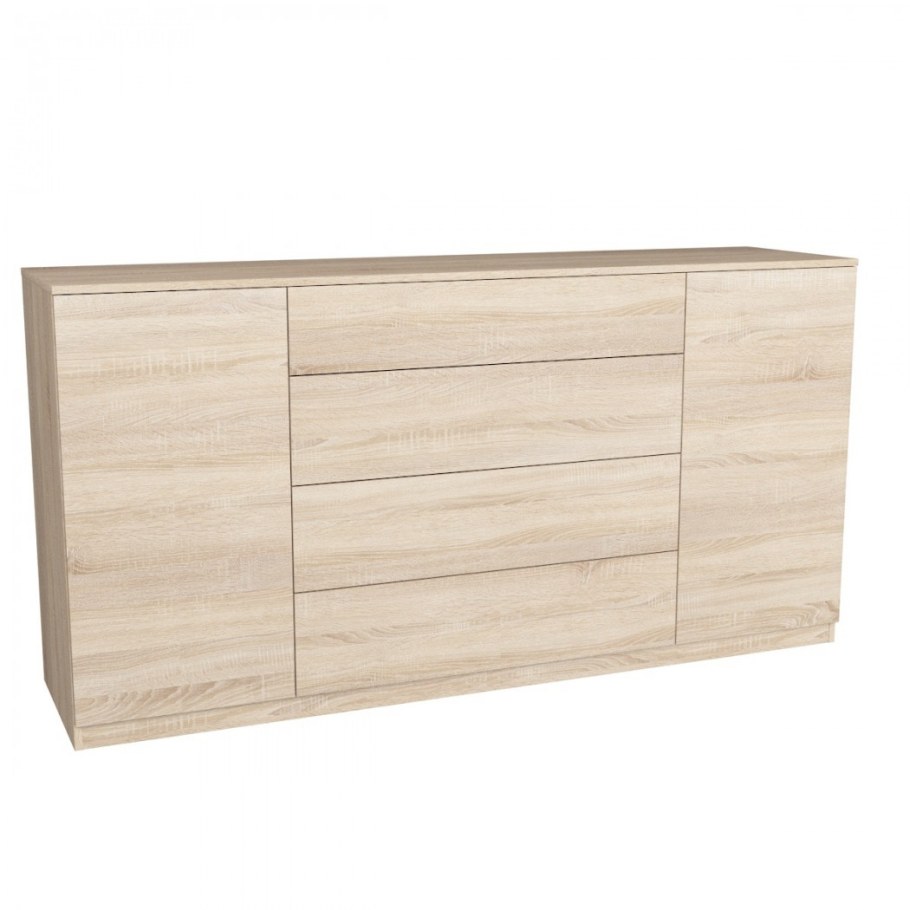 Комод без ручек ясень шимо светлый