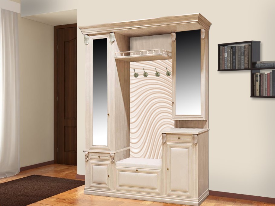 Вешалка в прихожую слоновая кость