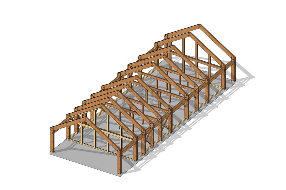 Каркасный деревянный дом