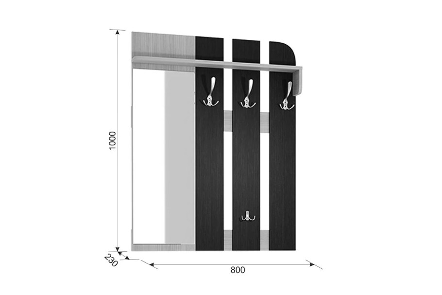 Вешалка Mebelson уют-1 венге