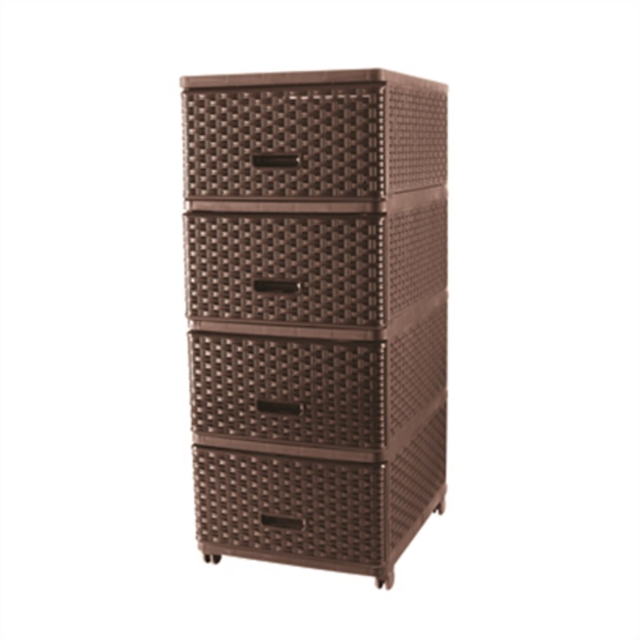 Комод 4 секции плетеный Дуня 04054