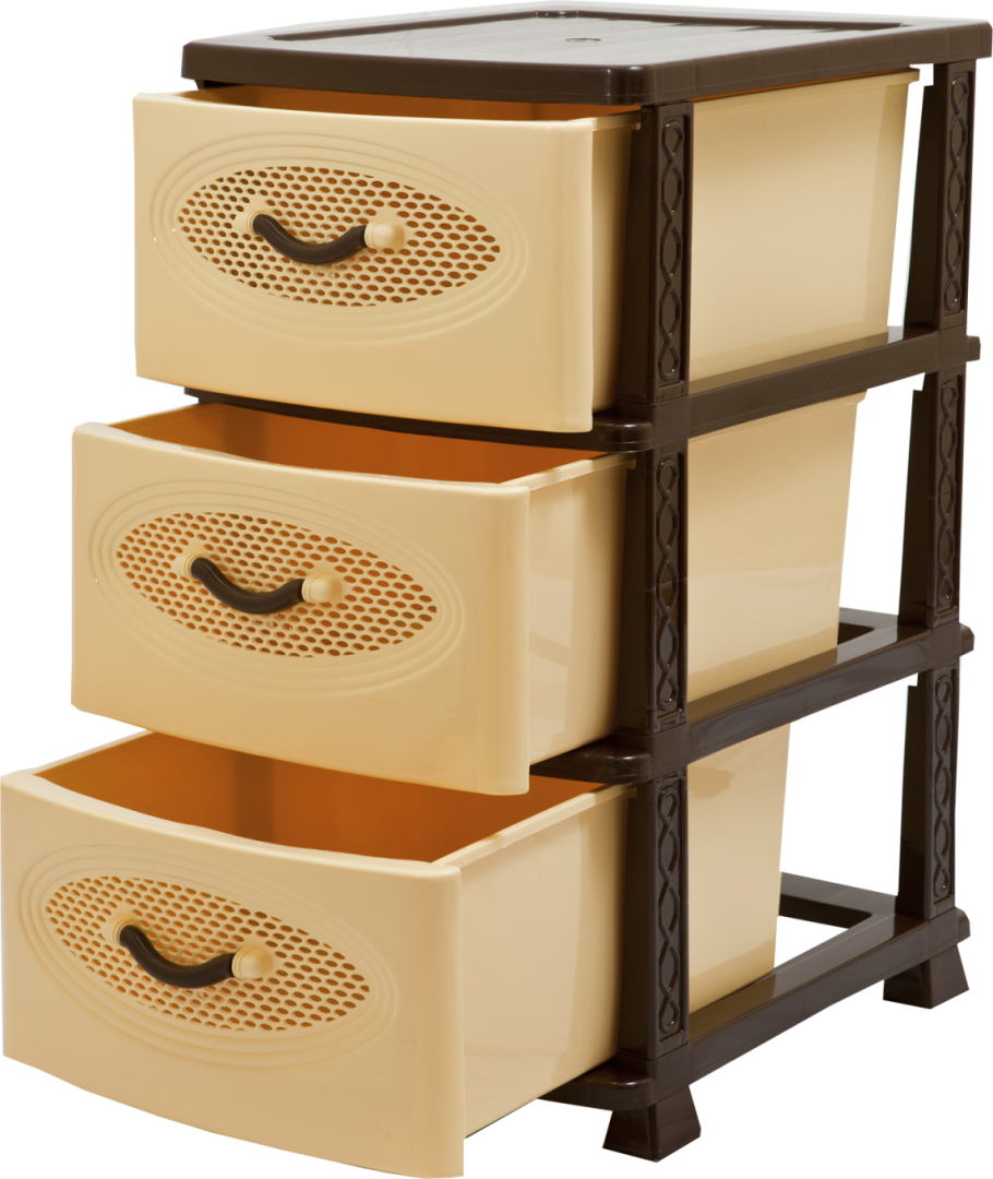 Комод Авангард Эйрбокс 4 секции беж/кор