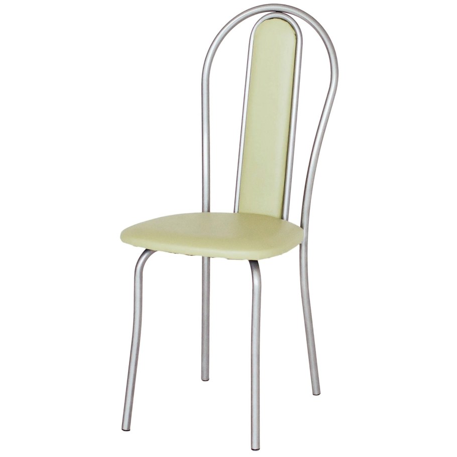 Стул Венский серебристый металлик/молочный