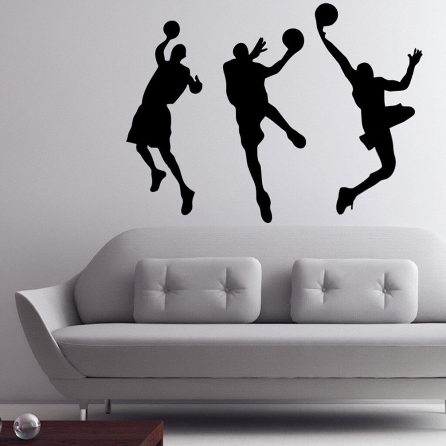 Интерьерная наклейка волейбол цветная