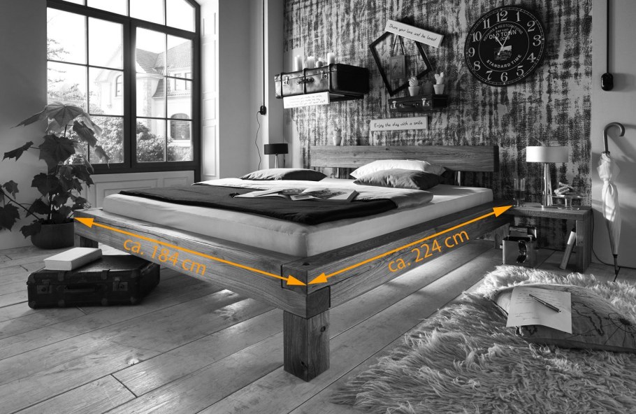 Кровать из массива дерева лофт 200на200