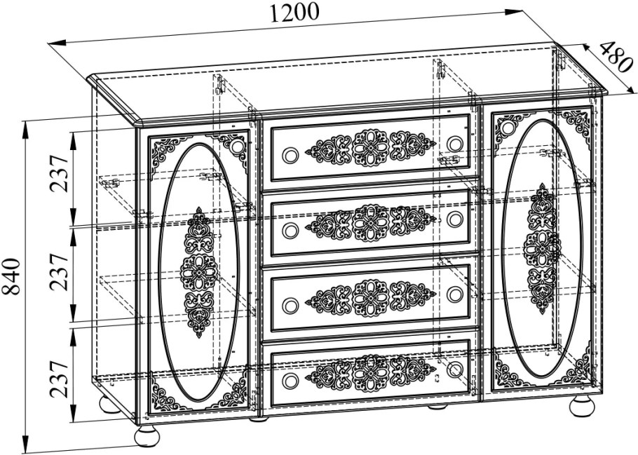 Комод Ассоль АС-19
