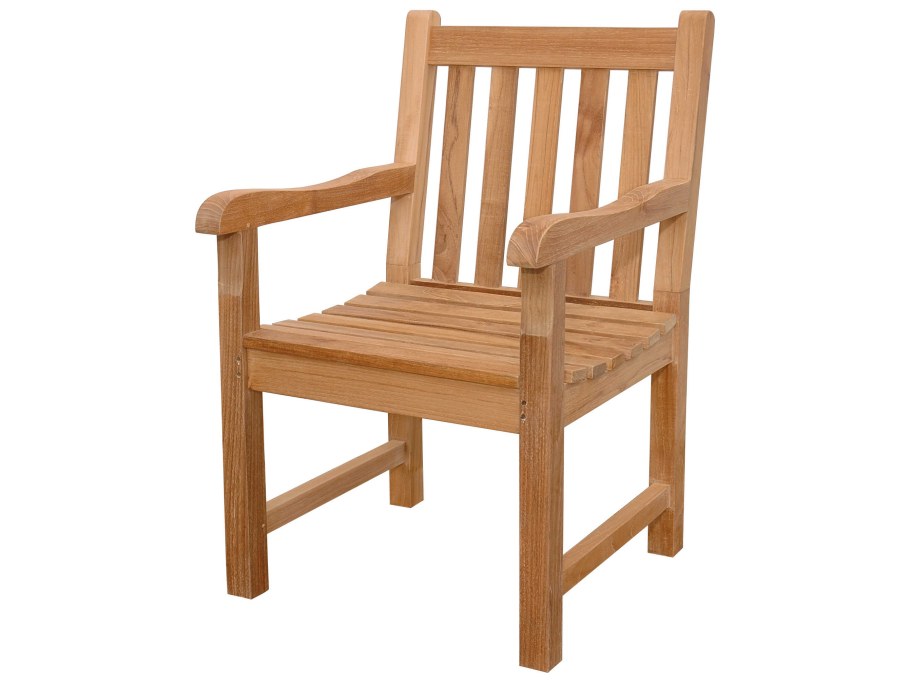 Стул садовый деревянный с подлокотниками