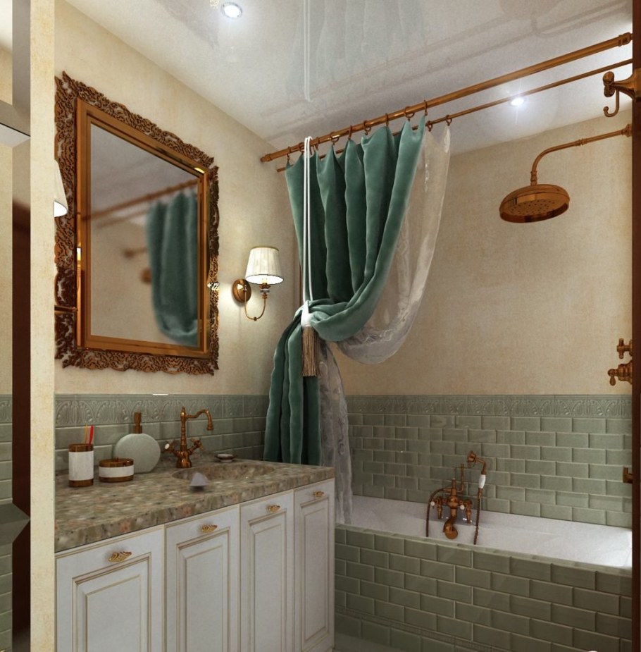 Санузел в английском стиле